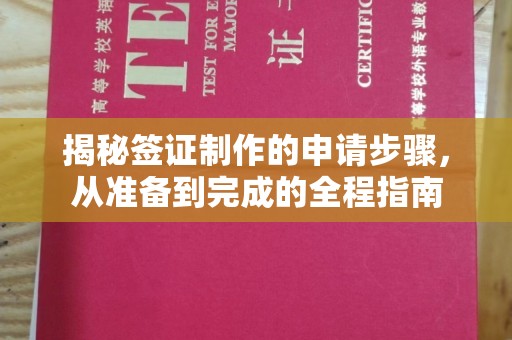 高陵揭秘签证制作的申请步骤，从准备到完成的全程指南